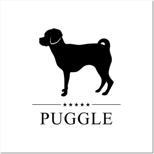 Puggle Black Silhouette Posters and Art